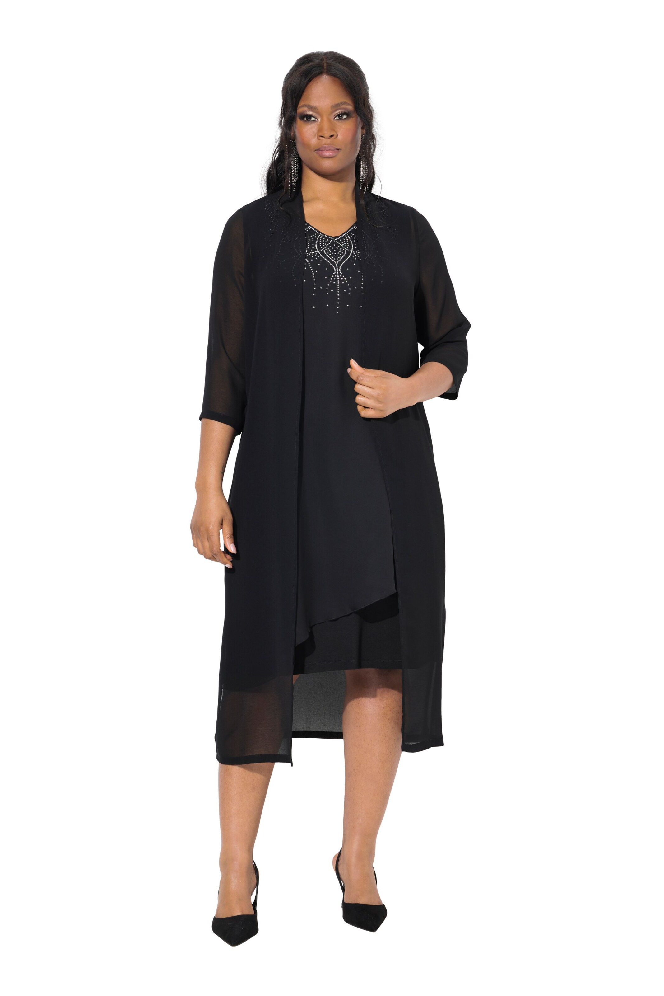 Ulla Popken Jacke in Schwarz: Vorderseite