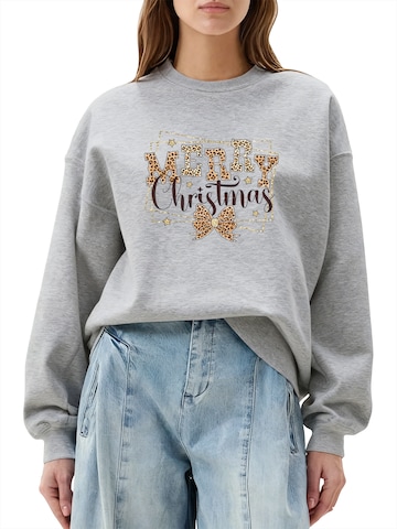 GORHEY Sweatshirt 'Women's Crew Neck Oversized Sweatshirt with Christmas Print'‌ in Grau: Vorderseite