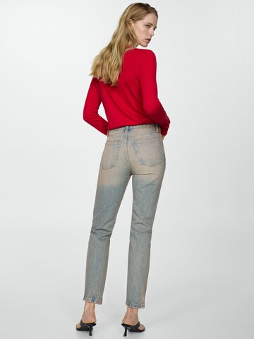 Wide leg Jeans de la MANGO pe albastru