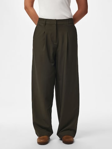 Barrel Pantalon à pince 'PCBosella' PIECES en vert : devant
