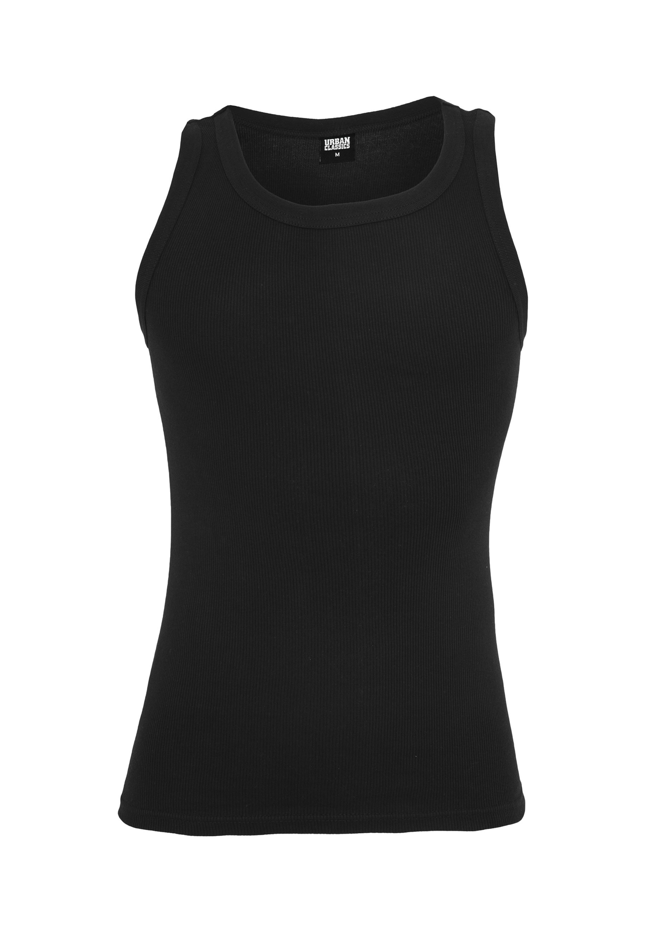 Maillot de corps Urban Classics en noir : devant