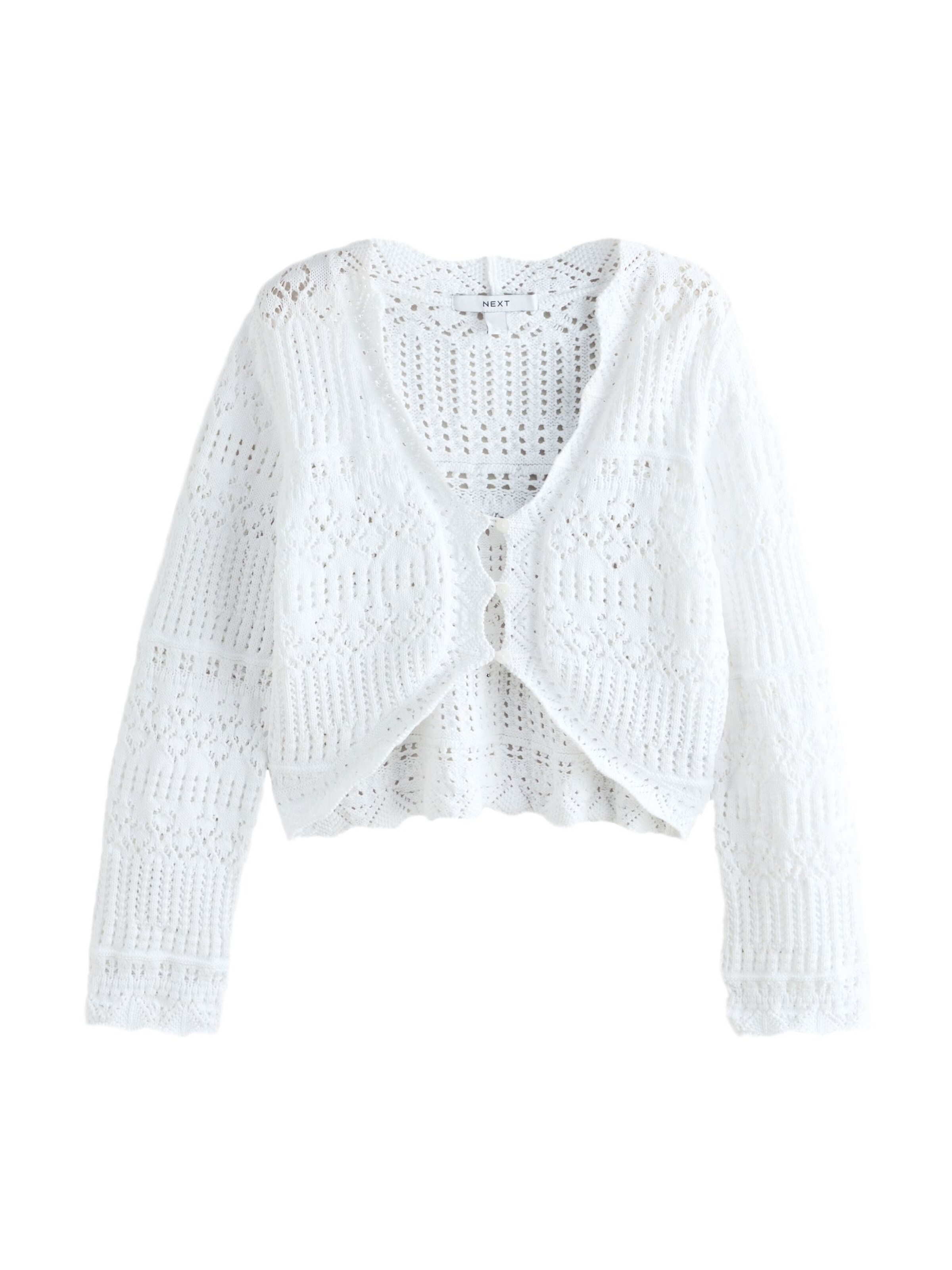 Next Strickjacke in Weiß: Vorderseite