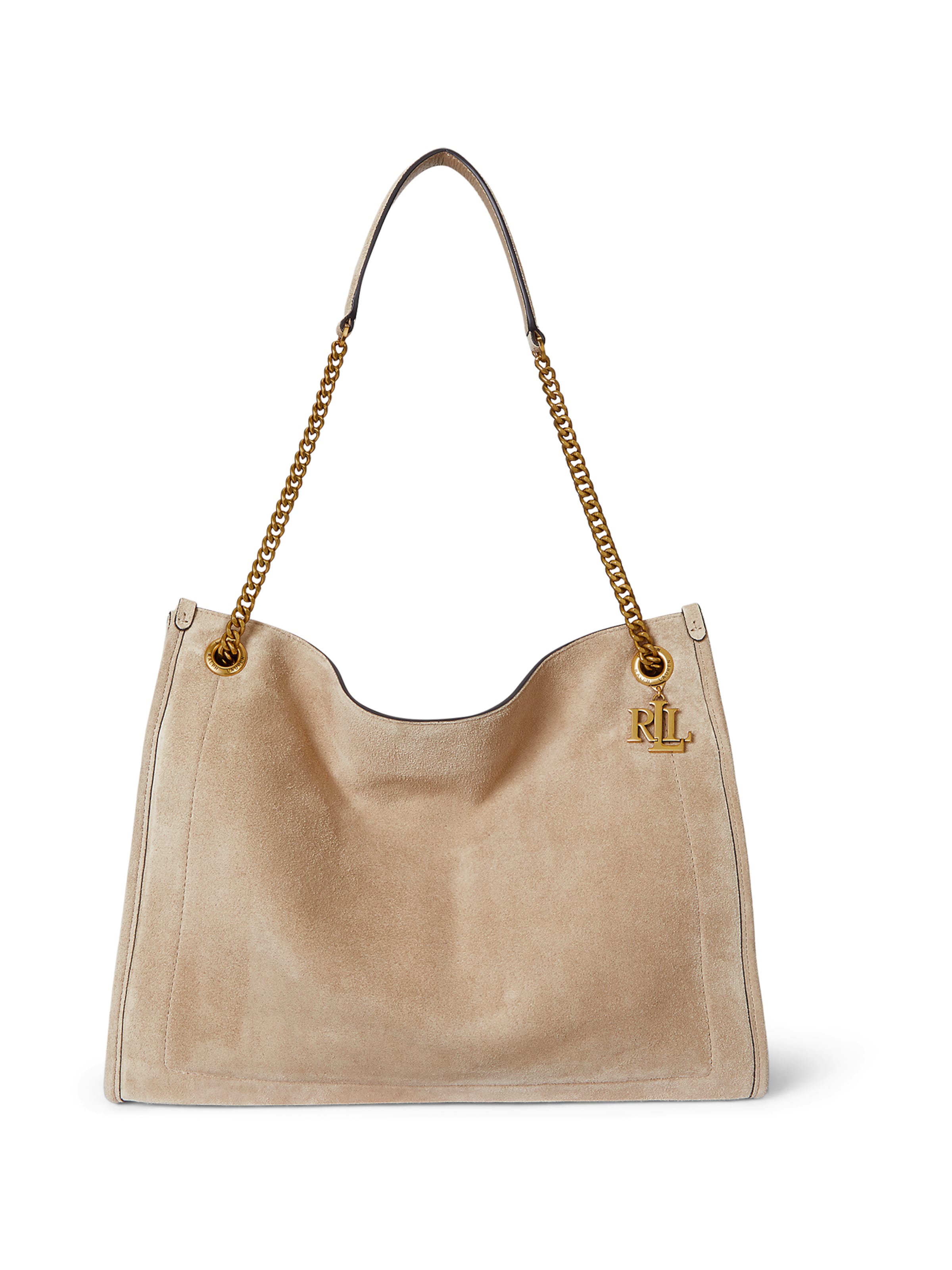 Lauren Ralph Lauren Nakupovalna torba | bež barva: sprednja stran