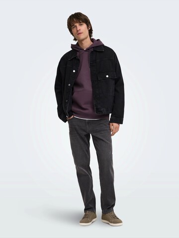Only & Sons Regular Fit Sweatshirt 'ONSCERES' in Lila