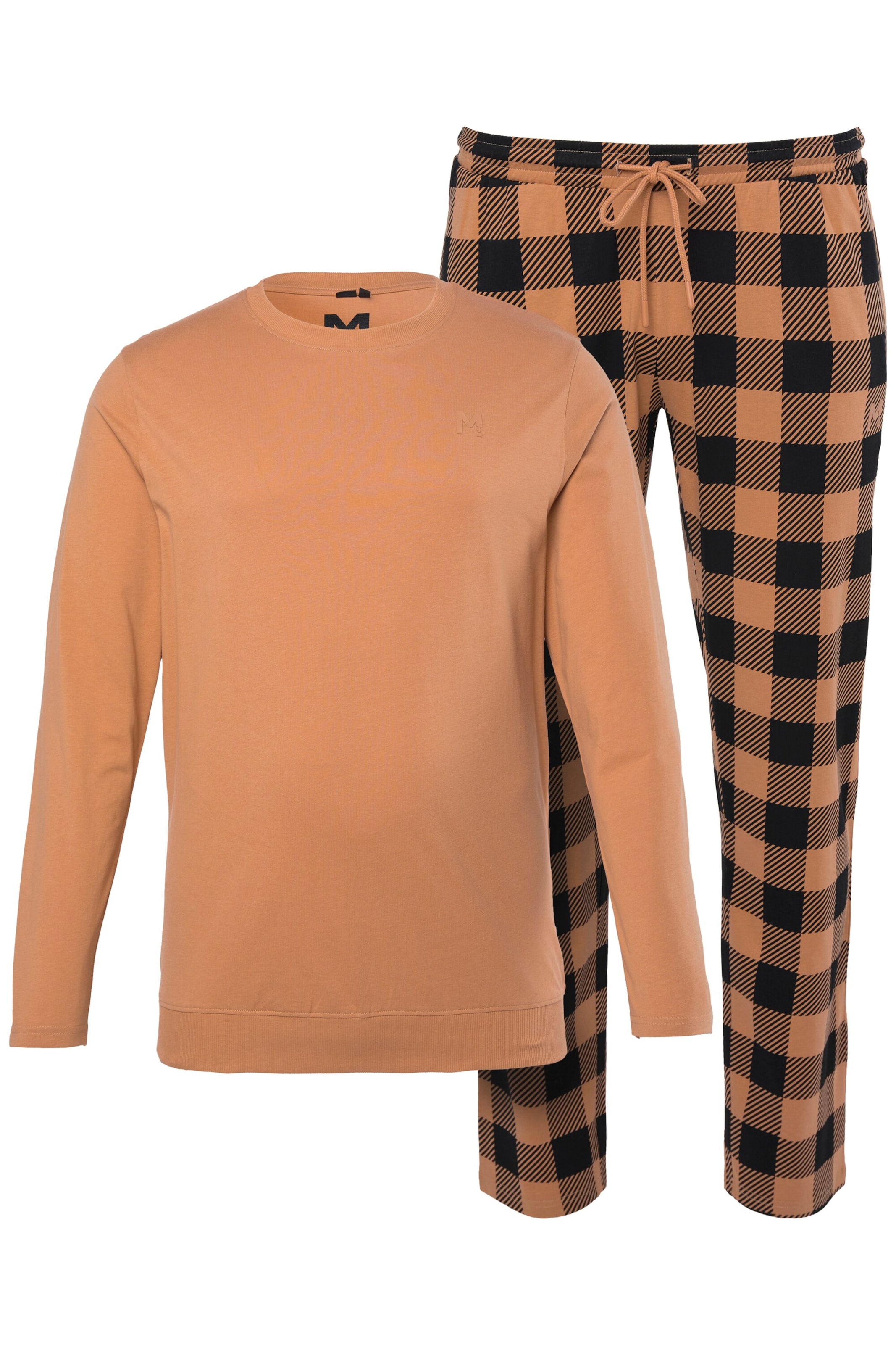 Men Plus Pyjama in Braun