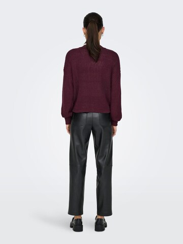 ONLY Gebreid vest 'CAROL' in Rood