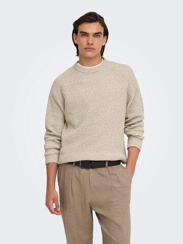 Only & Sons Sweater 'Join' in Beige