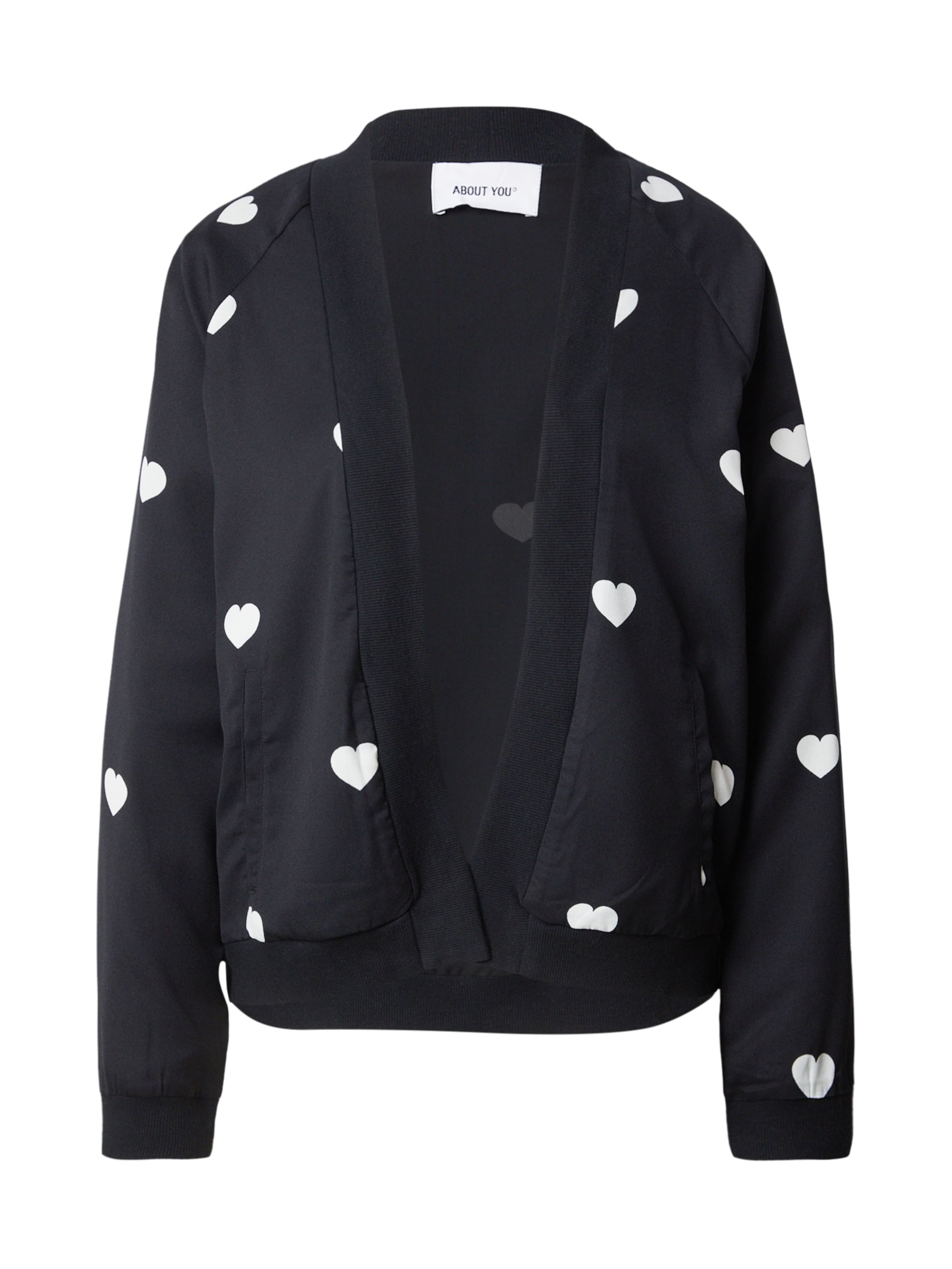 ABOUT YOU Φθινοπωρινό και ανοιξιάτικο μπουφάν 'Erika' σε μαύρο: μπροστά