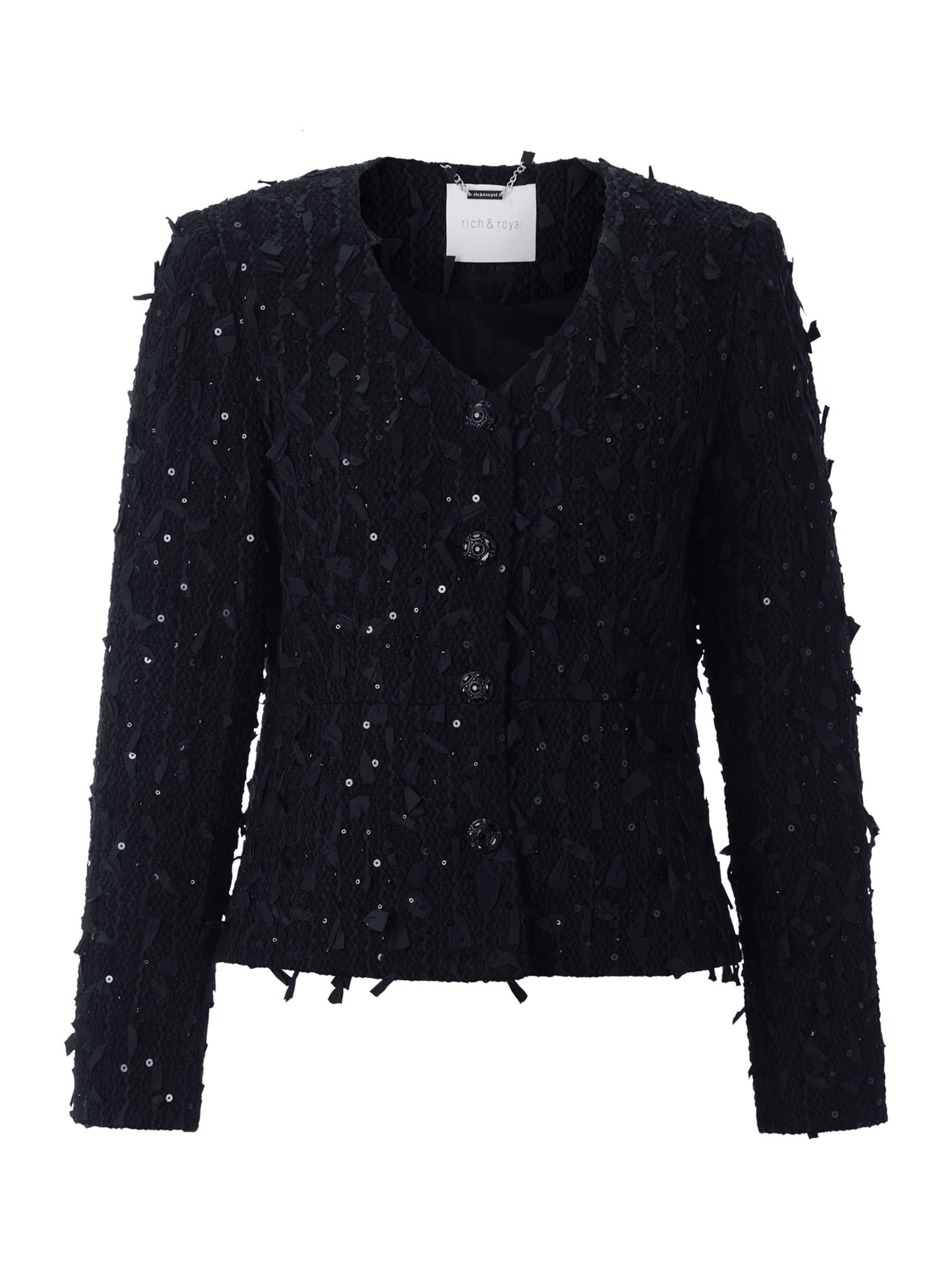 Rich &amp; Royal Tussenjas in Zwart: voorkant