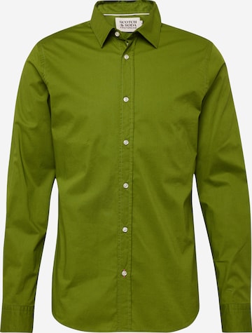 SCOTCH & SODA - Ajuste estrecho Camisa 'Essential' en verde: frente