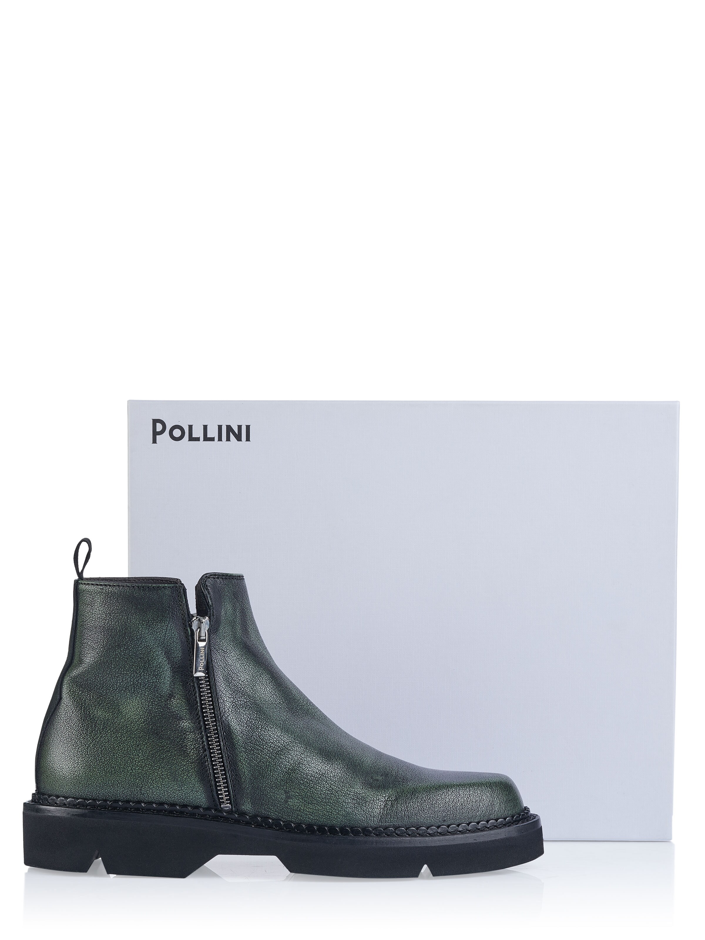 POLLINI - Botas pelo tornozelo 'Pollini Stiefel' em verde