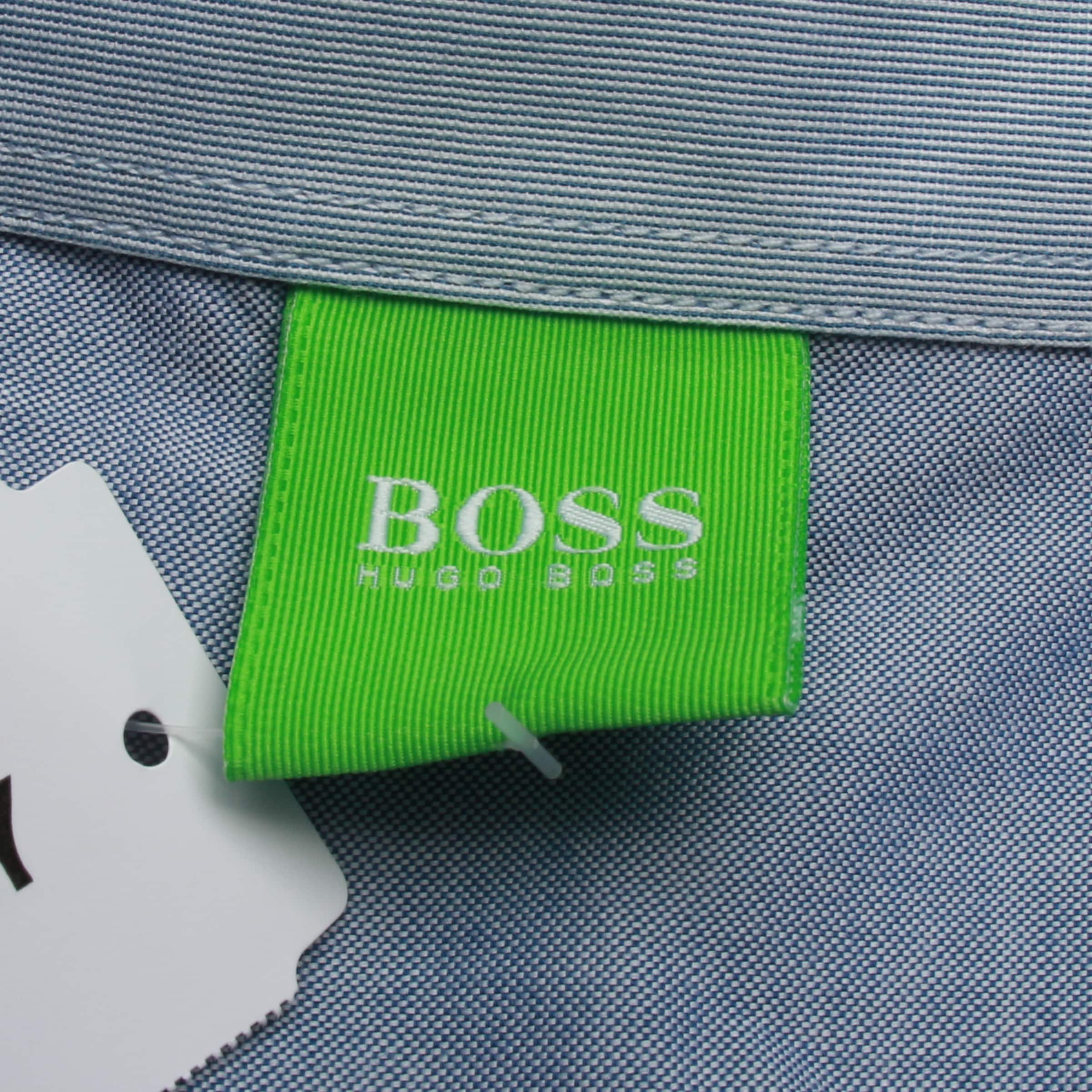 BOSS Green Button Up Shirt in XXL in Blue
