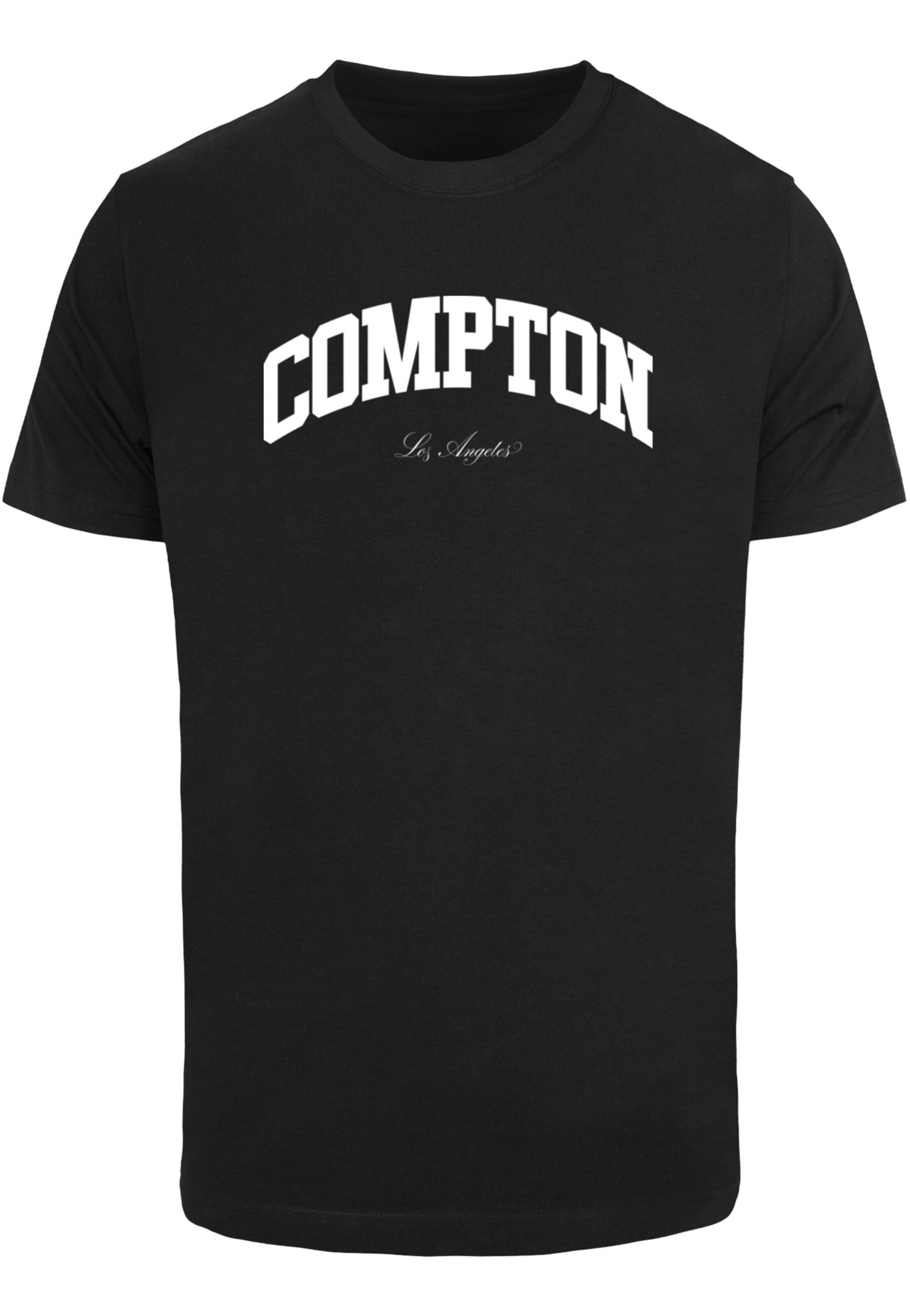 Mister Tee Shirt 'Compton Los Angeles' in Zwart: voorkant