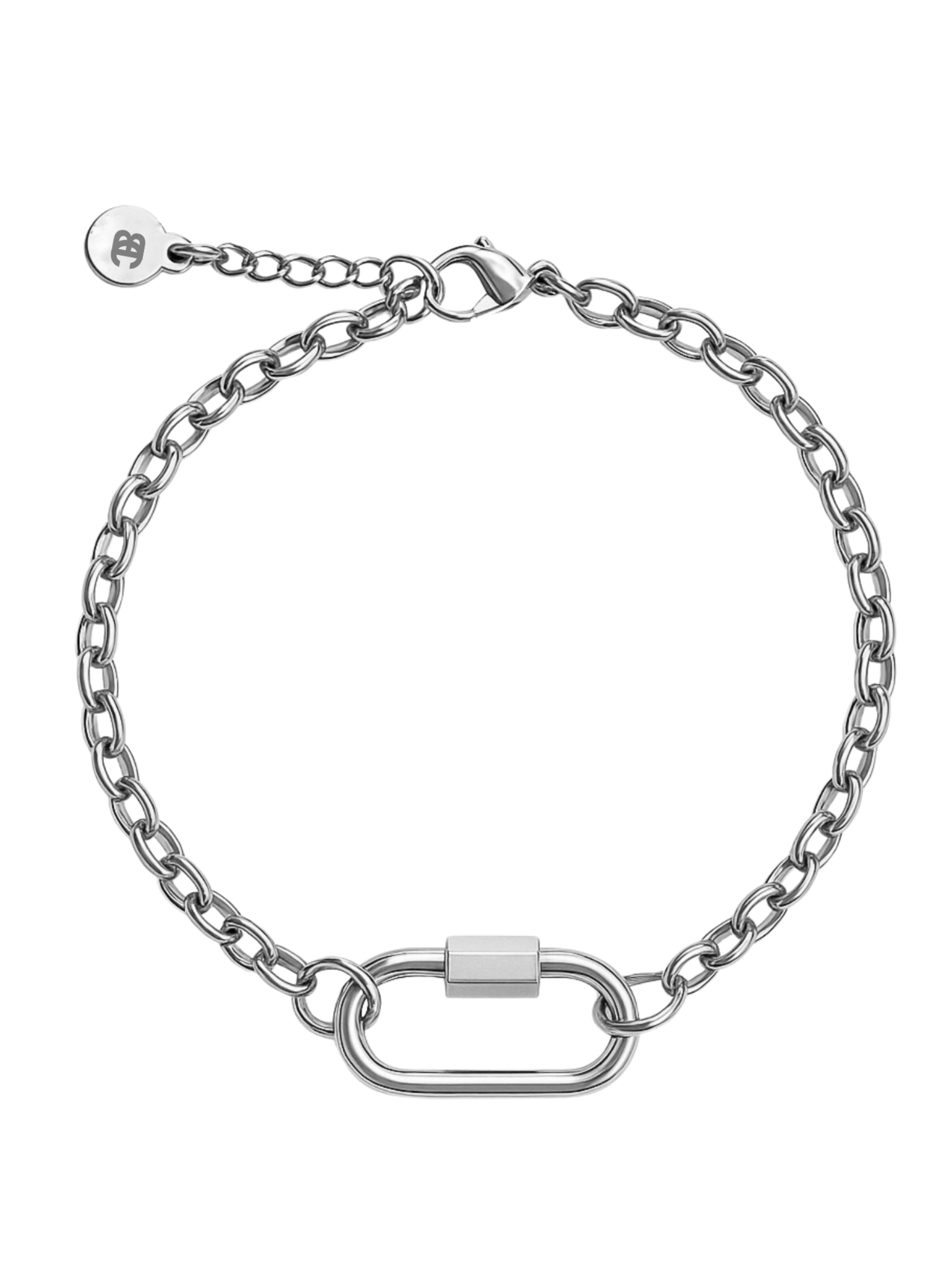 BEACH TO THE CITY Bracelet 'Charm' in Silver: front
