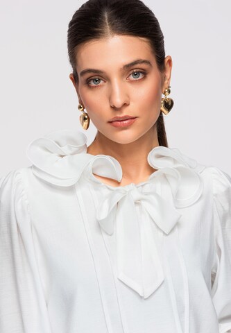 Ombre Blouse in White
