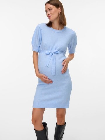MAMALICIOUS - Vestido de punto 'MLCarmen' en azul: frente