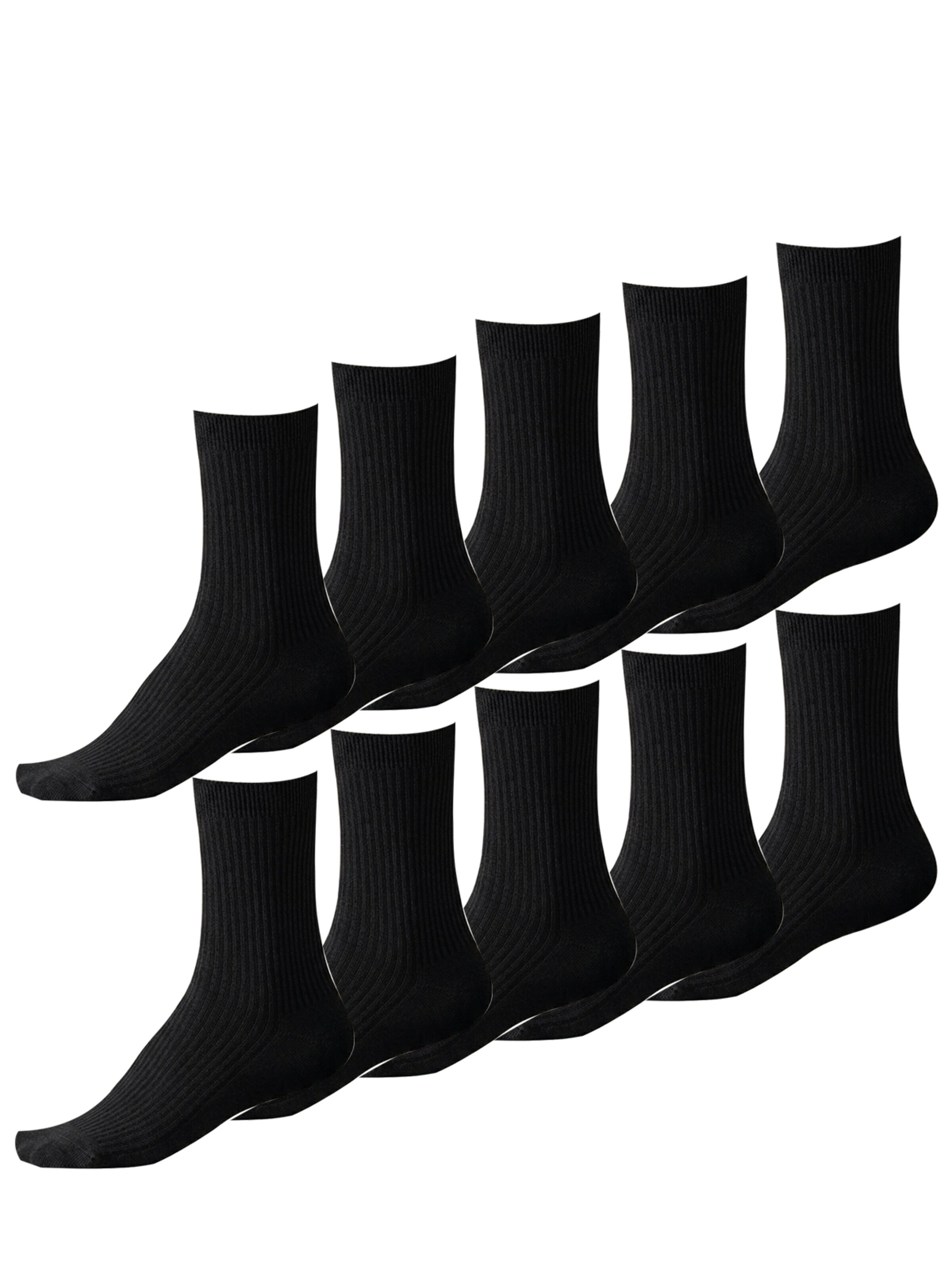Millo Socks 'Cosy Step 10' in Black: front