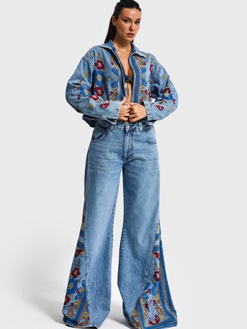 IT'S BASIC Bodywarmer 'Cropped Denim Jacket' in Blauw: voorkant