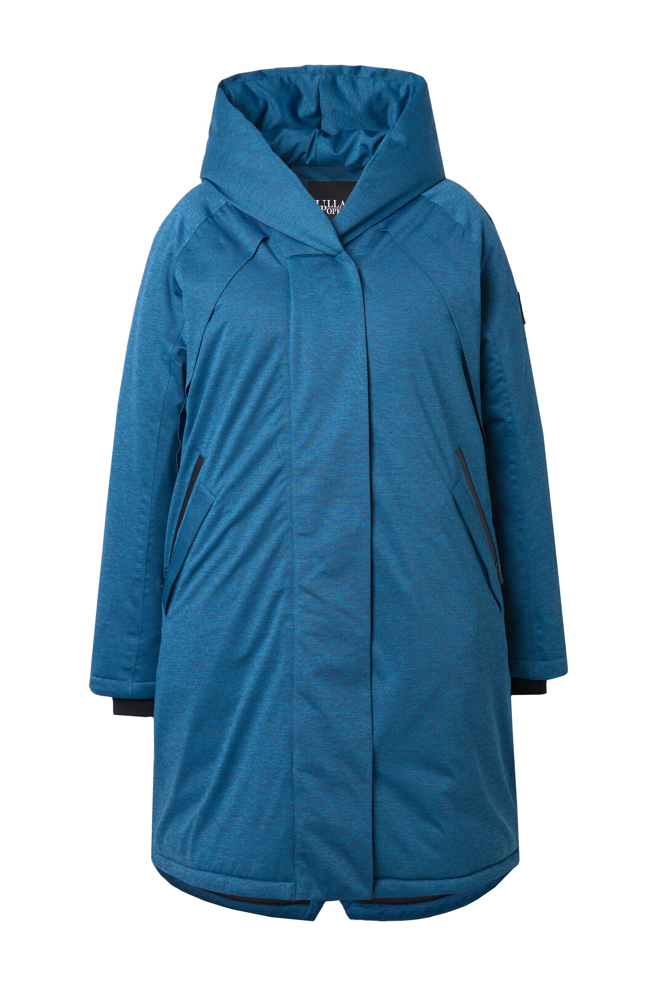 Ulla Popken Wintermantel in Blauw: voorkant
