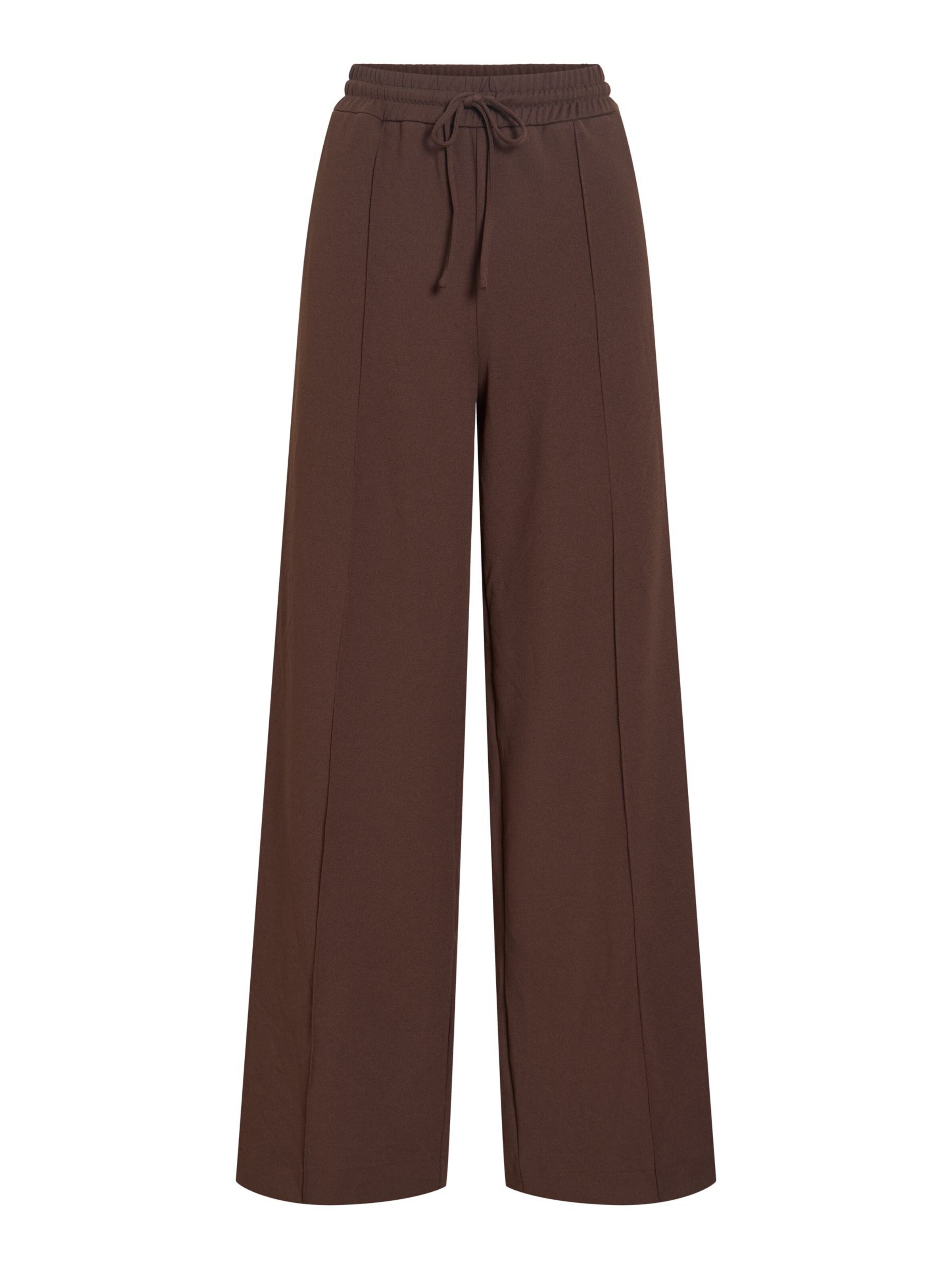 VILA Pants 'VIClua' in Brown: front