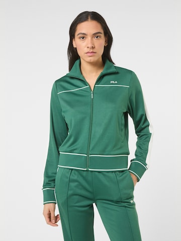Veste de survêtement 'MICHI regular cropped taped track jacket' FILA en vert : devant