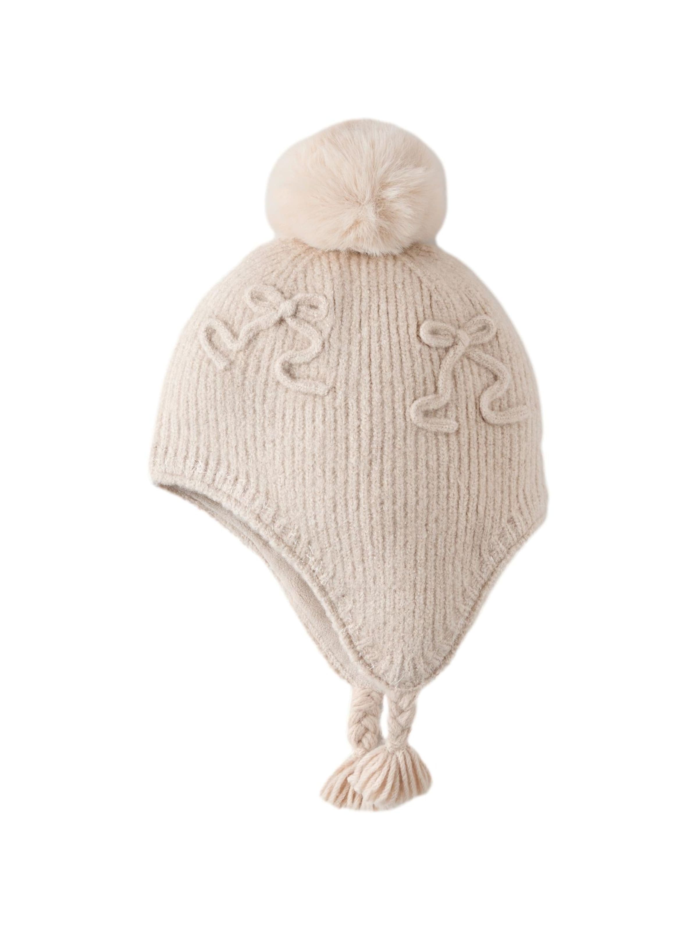 Next Beanie in Beige: front