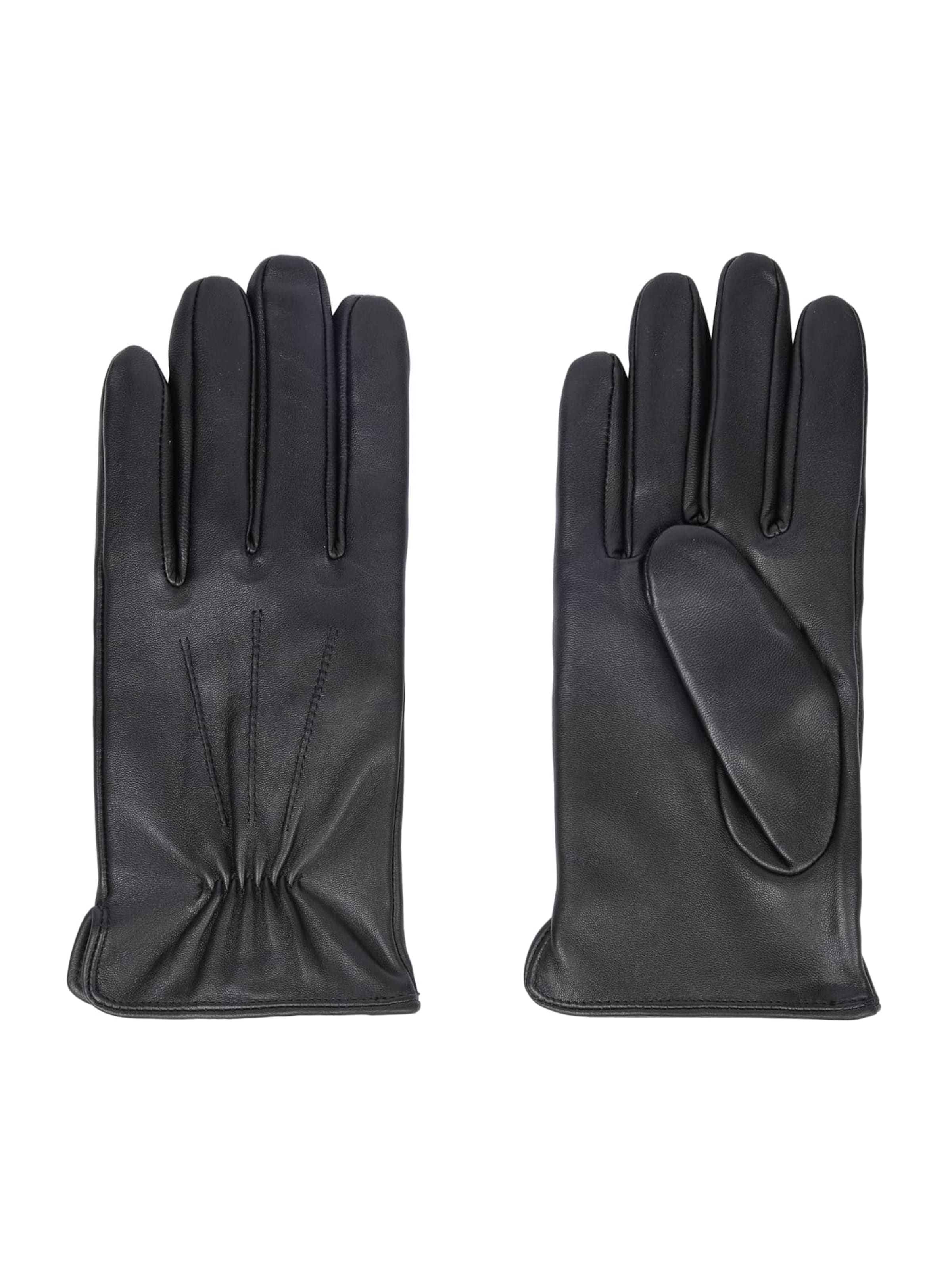 Boggi Milano Fingerhandschuhe in Schwarz: Vorderseite