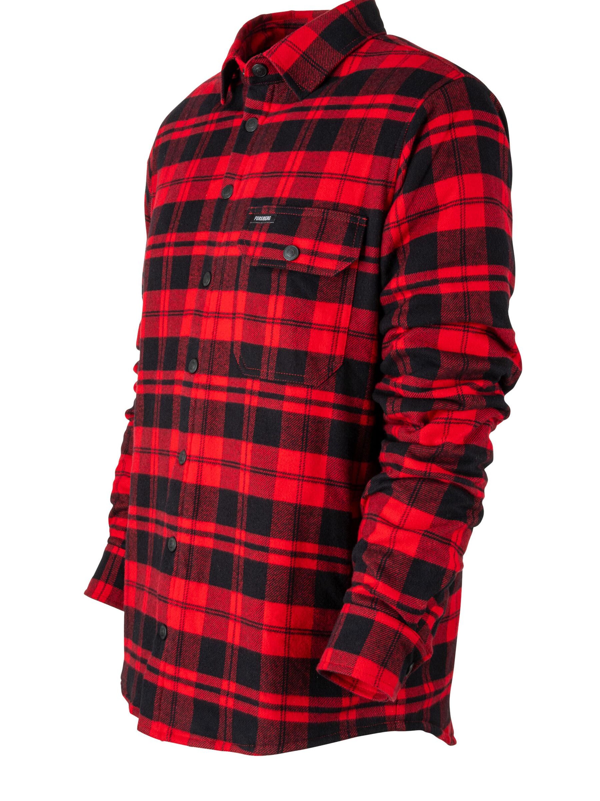 FORSBERG Regular fit Button Up Shirt in Red