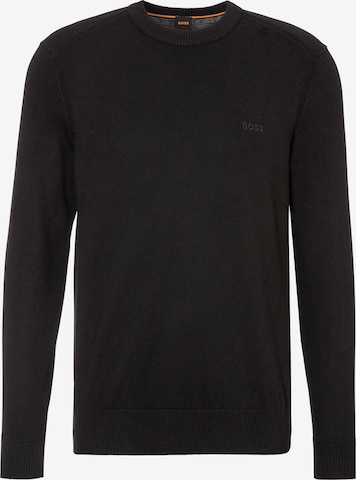 BOSS Orange Sweater in Black: front