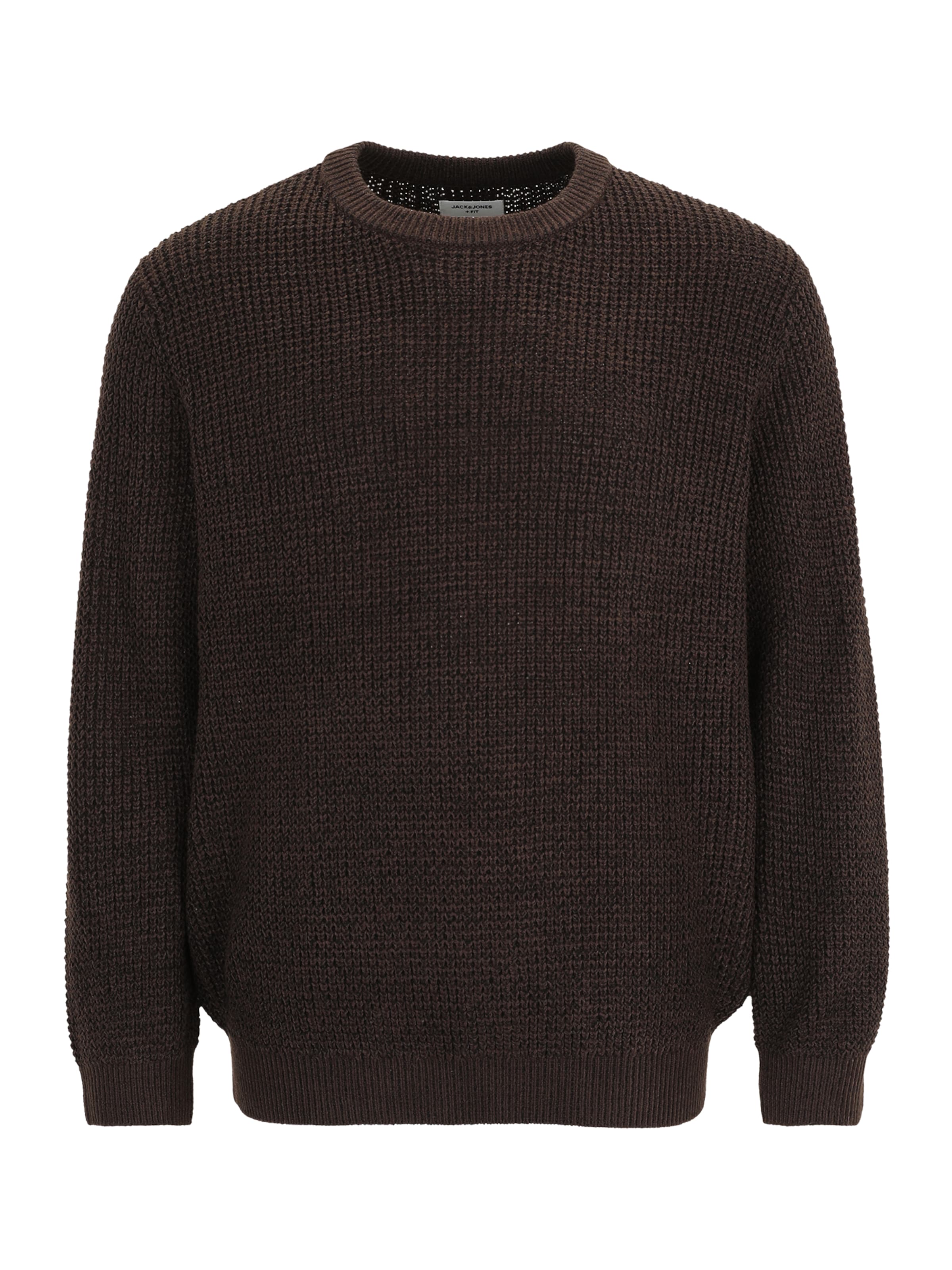 Pullover 'JJGLOBAL' di Jack & Jones Plus in marrone: frontale