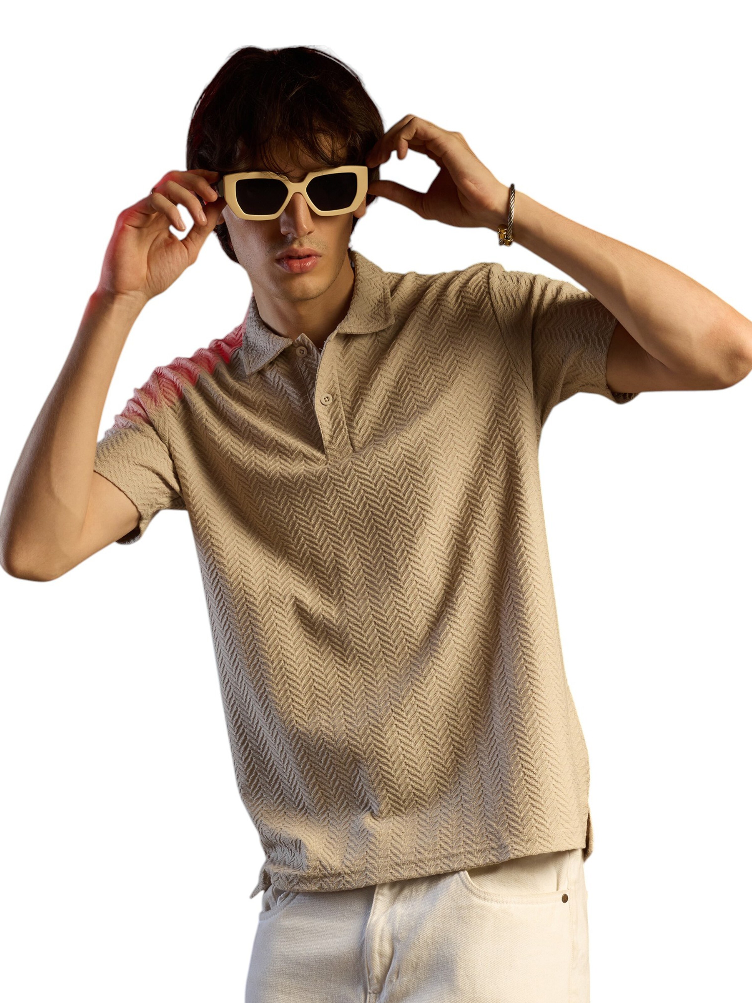 Campus Sutra Shirt in Beige