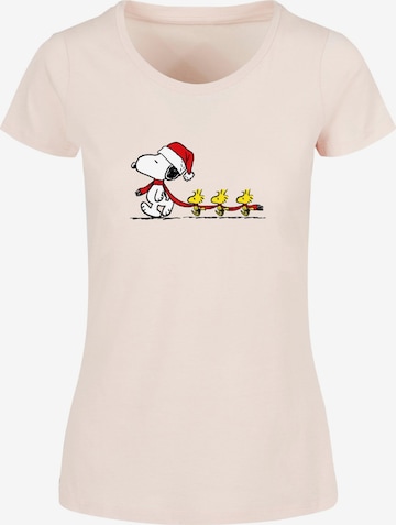 Merchcode Shirt 'Peanuts Duck Run' in Beige: predná strana
