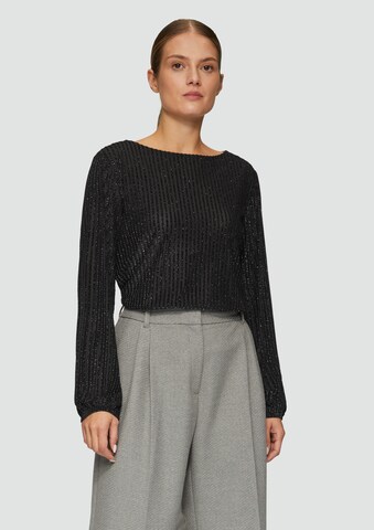 s.Oliver BLACK LABEL Shirt in Black: front