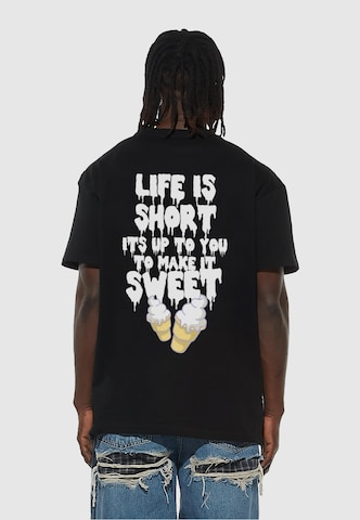 Lost Youth Shirt 'Life Is Sweet' in Zwart