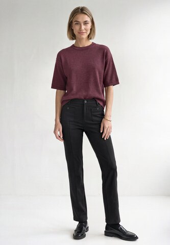 STREET ONE Bootcut Hose in Schwarz: Vorderseite