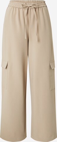 Wide Leg Pantalon cargo 'Barbine' MSCH COPENHAGEN en beige : devant