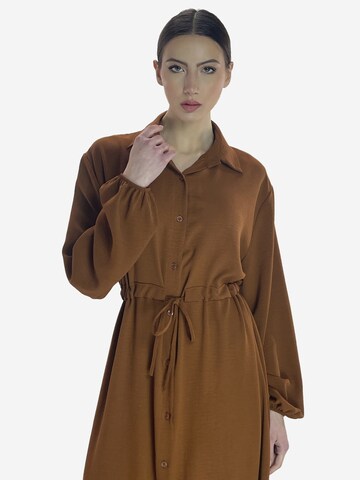 Robe-chemise Elara en marron