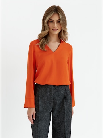 Stylove - Blusa en naranja: frente