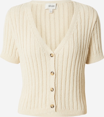 VERO MODA Gebreid vest 'IRIT' in Beige: voorkant