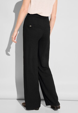 STREET ONE Wide leg Pants 'Crash' in Black