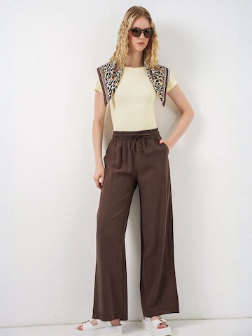 Bigdart Wide leg Trousers in Brown: front