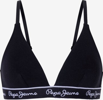 Pepe Jeans Triangle Bra in Black: front