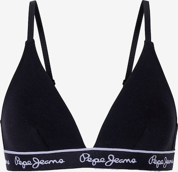 Pepe Jeans Triangle Bra in Black: front
