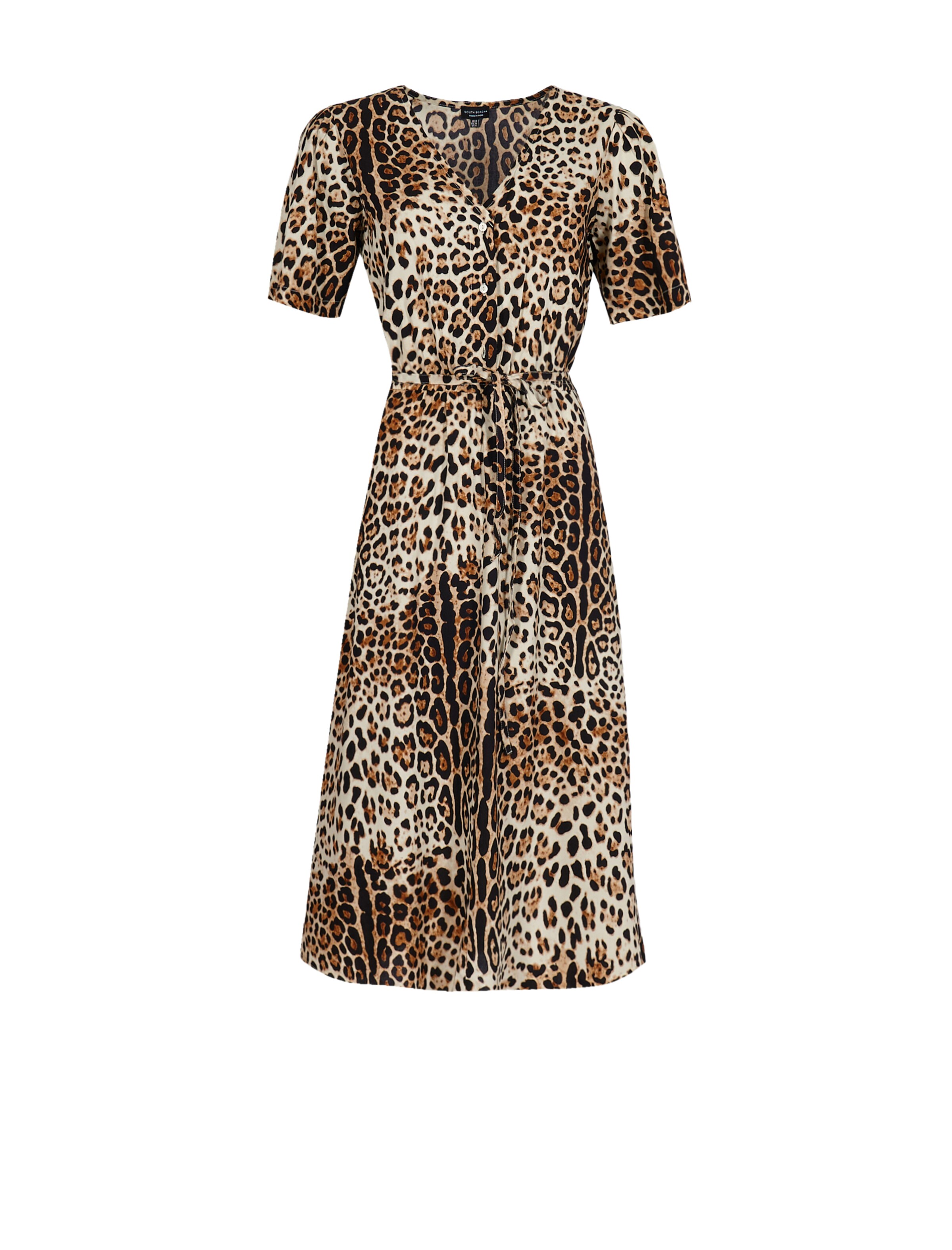 South Beach Kleid in Braun: Vorderseite