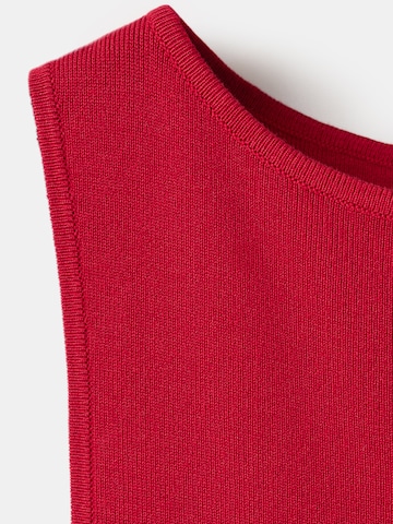 MANGO Pletené šaty 'BETTU' - Červená