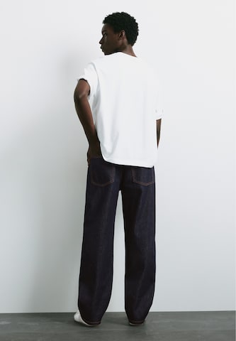 Baggy Jeans de la Pull&Bear pe albastru