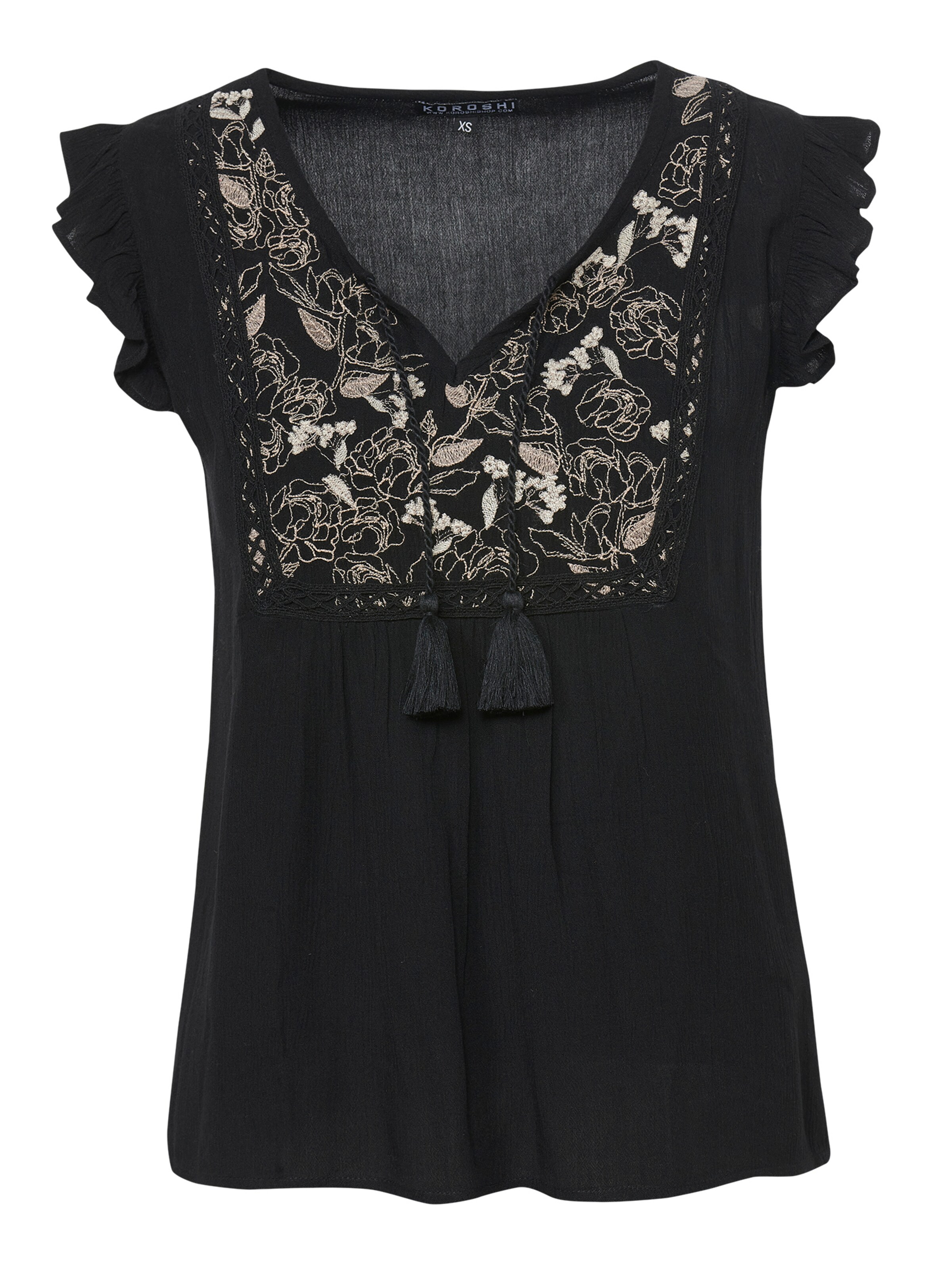 melns KOROSHI Blūze: no priekšpuses