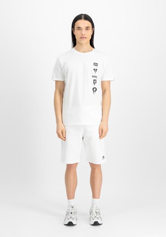 Tricou 'Freedom' de la ALPHA INDUSTRIES pe alb