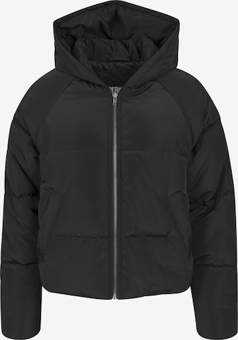 Urban Classics Winter Jacket in Black: front