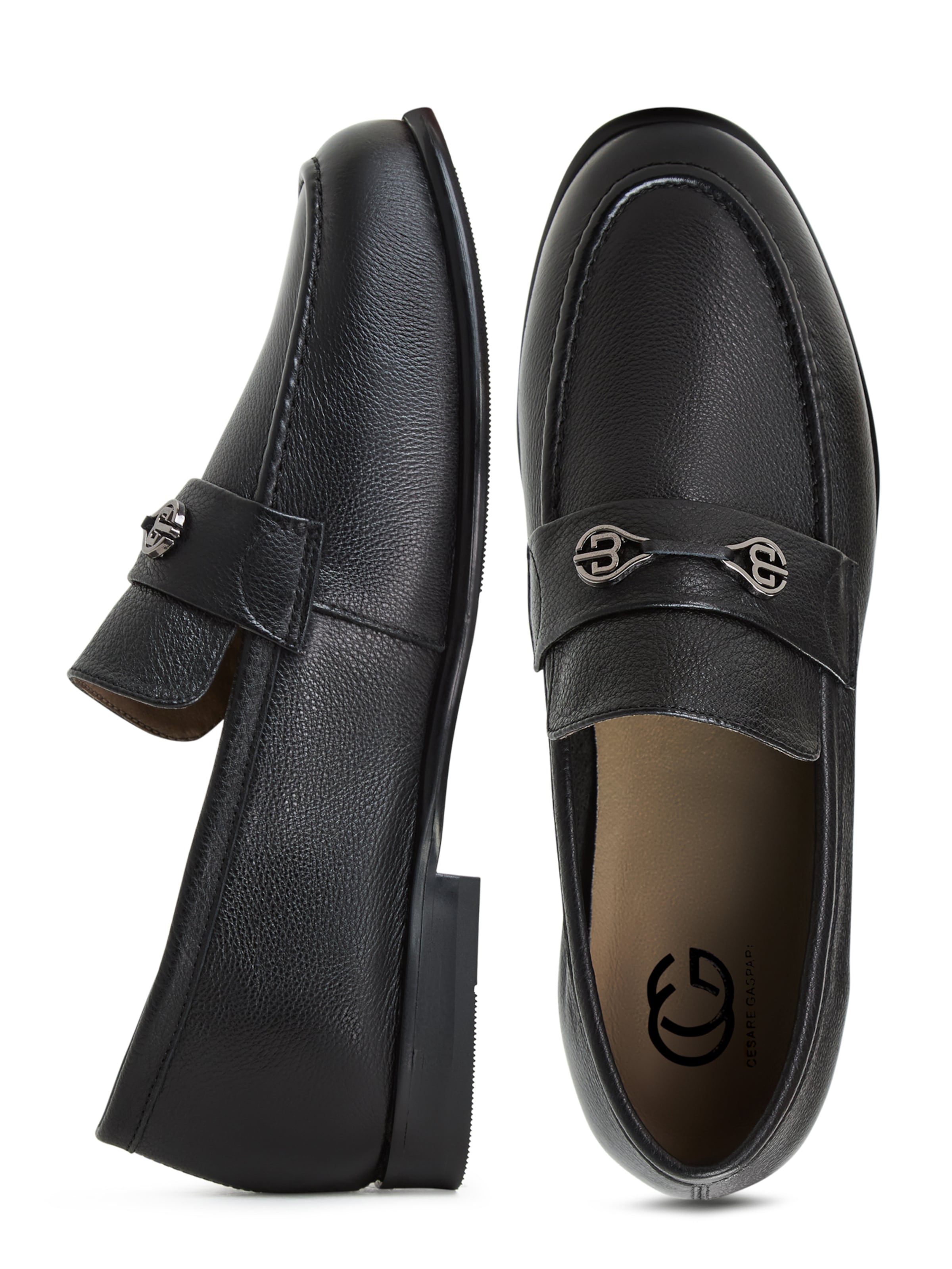 CESARE GASPARI Moccasin in Black